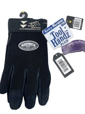 Black Stallion Tool Handz Plus Work Gloves (Black - Medium)
